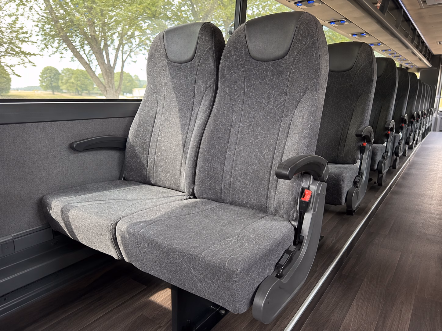 56 passenger charter bus interior
