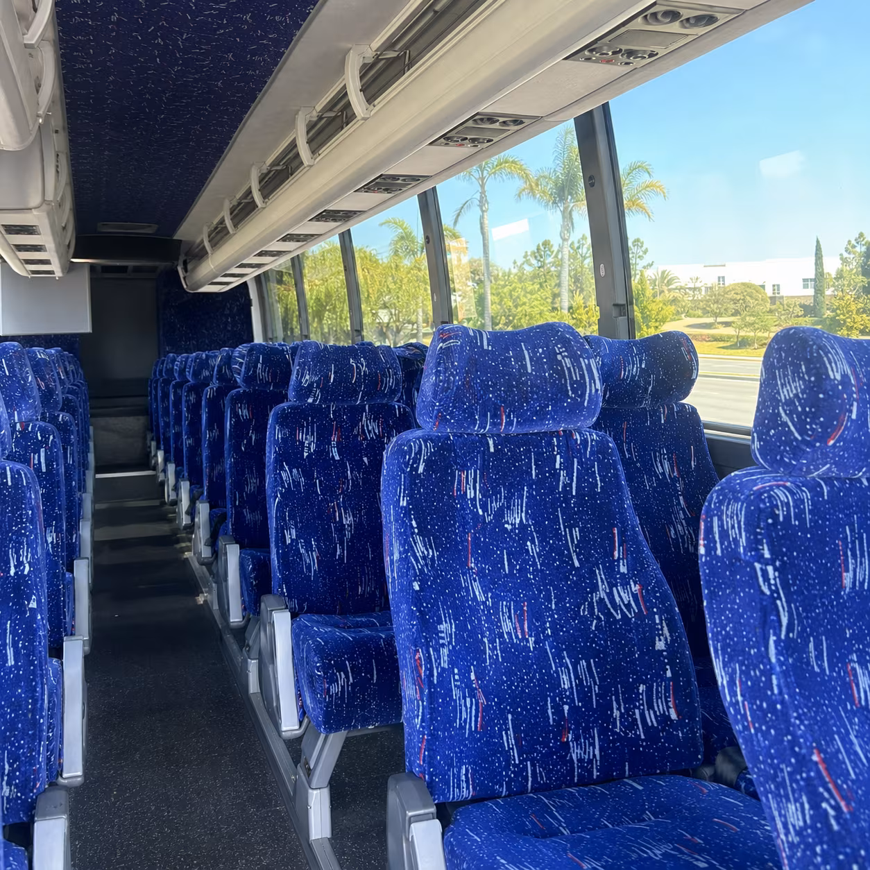 beaumont charter bus rental interior